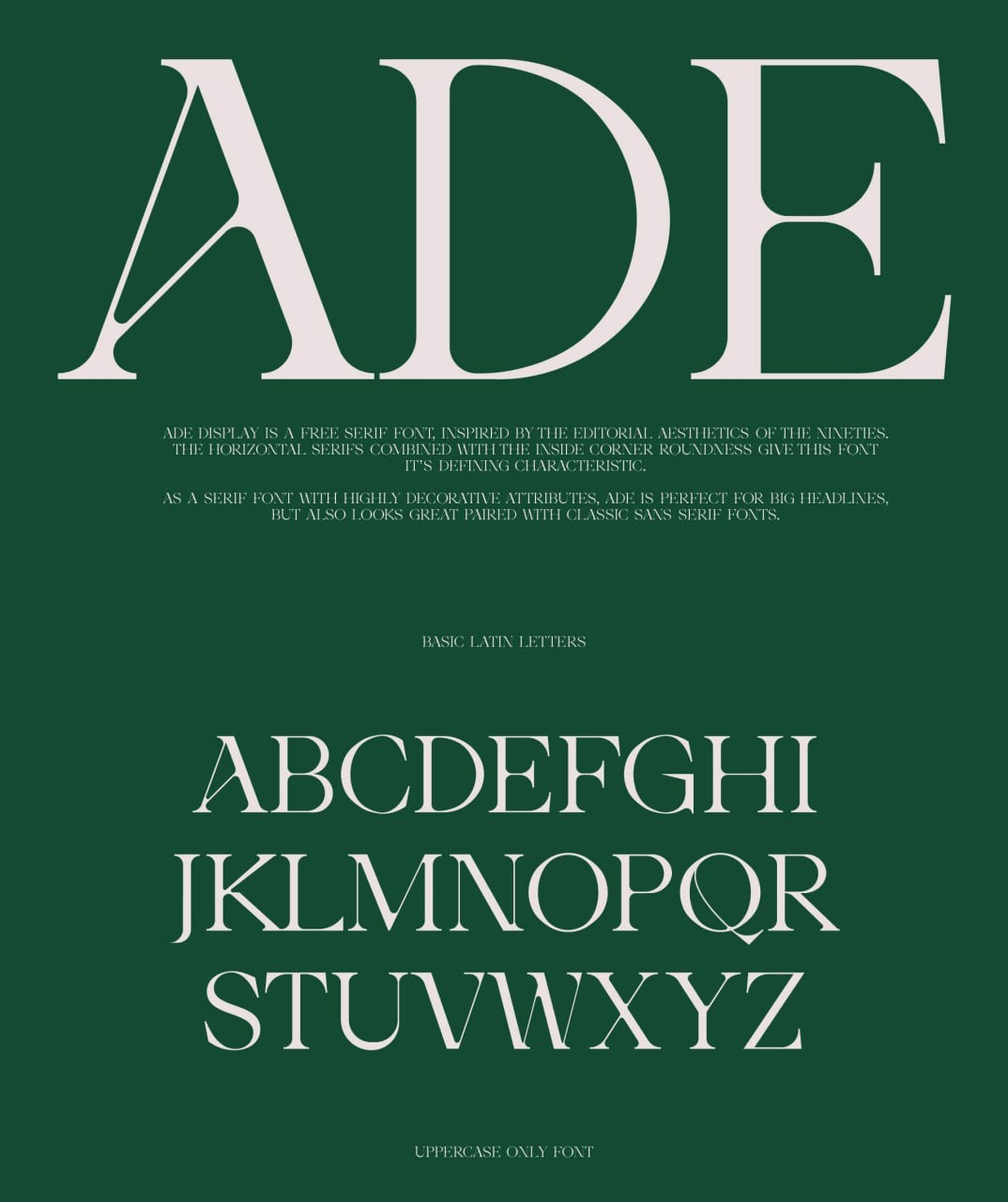 Ade Display Font preview