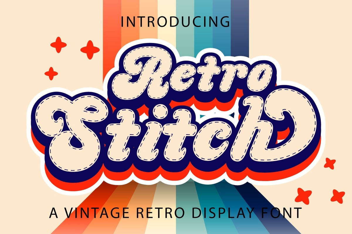 Retro Stitch Font preview