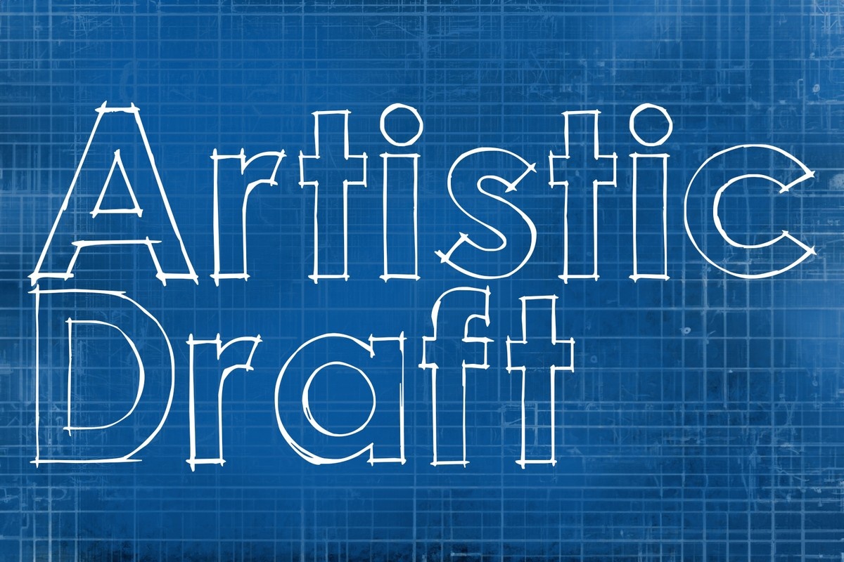 Artistic Draft Font preview