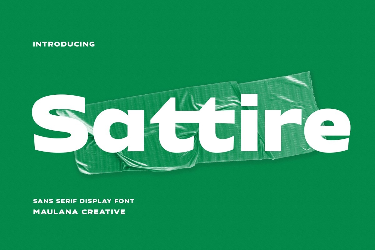 Sattire Font preview