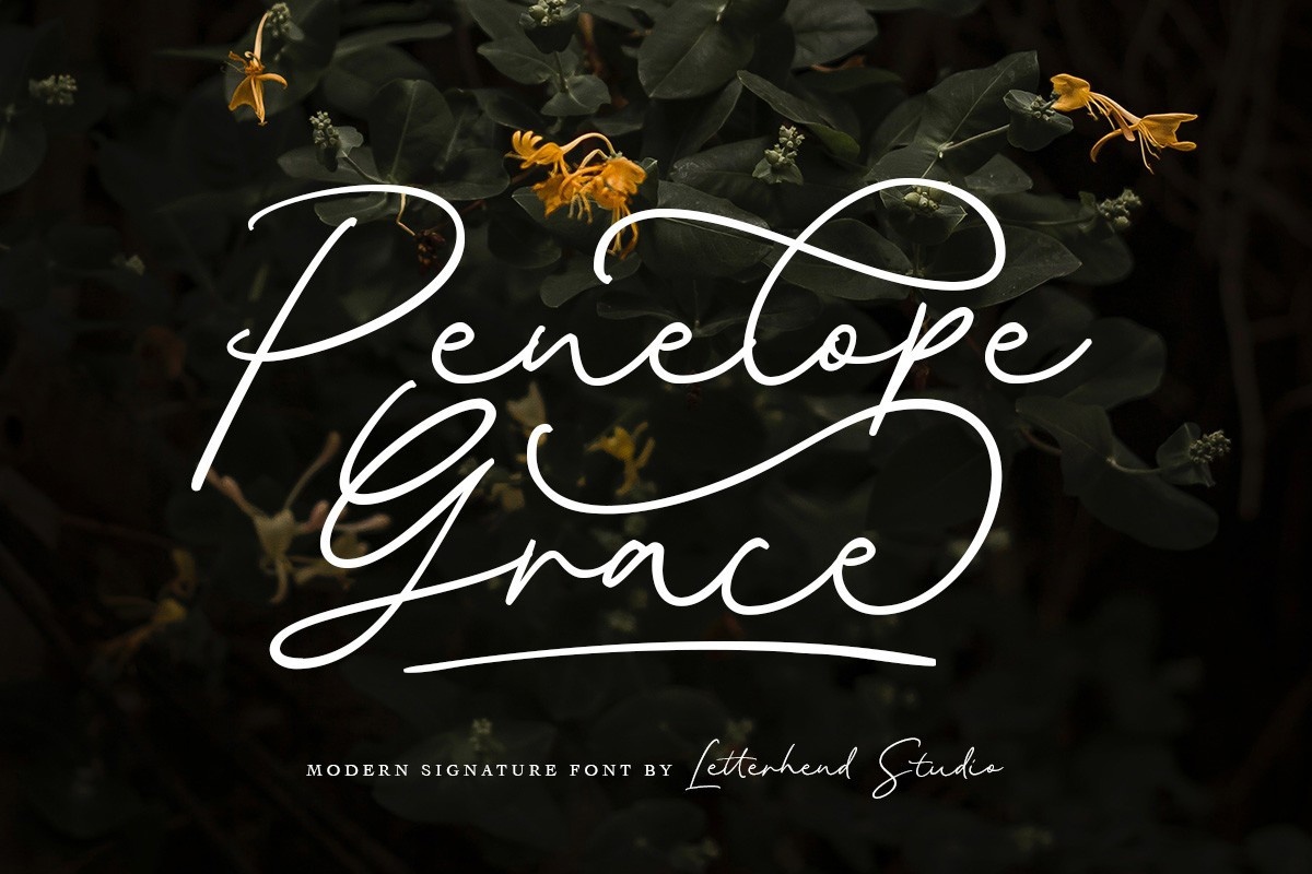 Penelope Grace Regular Font preview
