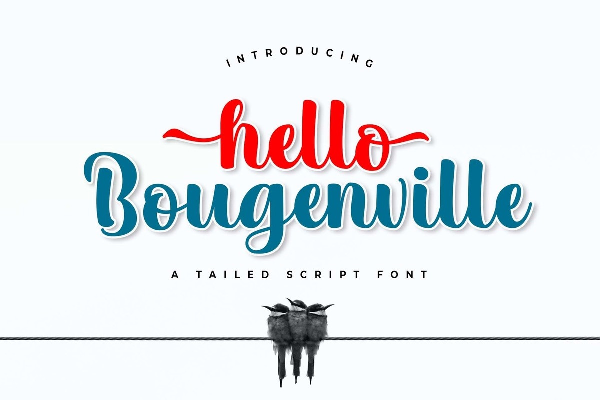 Hello Bougenville Font preview