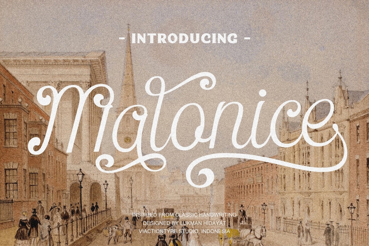 Malonice Font preview