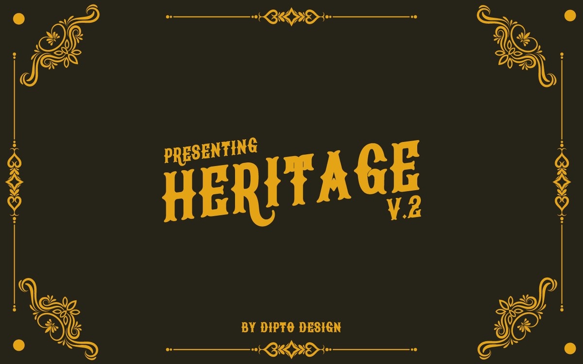 Heritage V2 Font preview