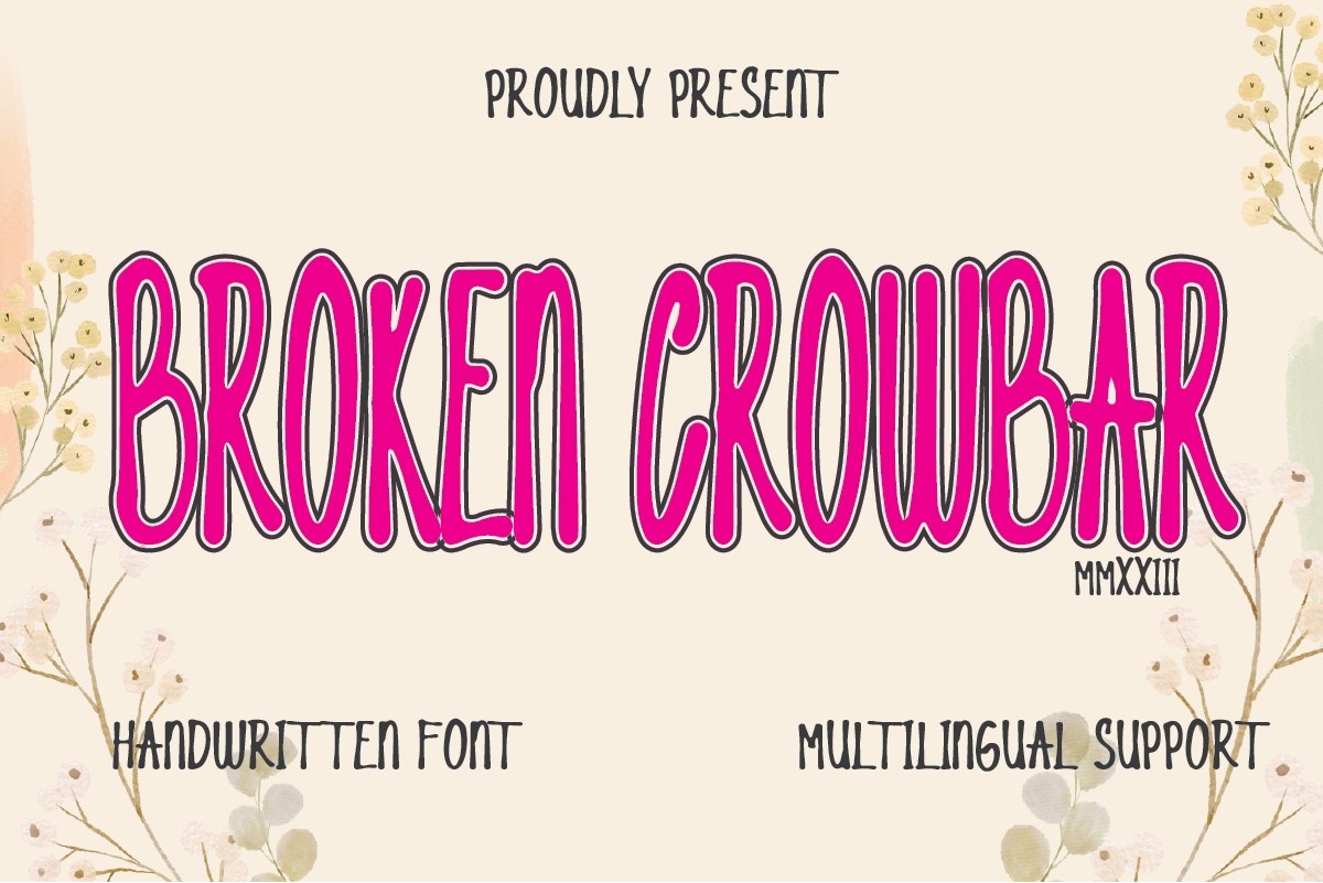 Broken Crowbar Regular Font preview