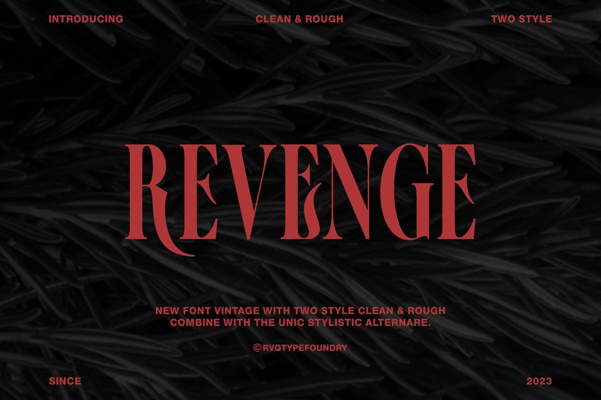 Revenge Font preview