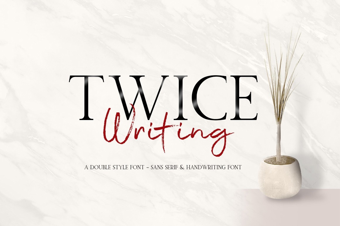 Twice Writing Font preview