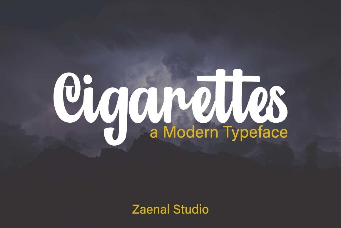 Cigarettes Font preview
