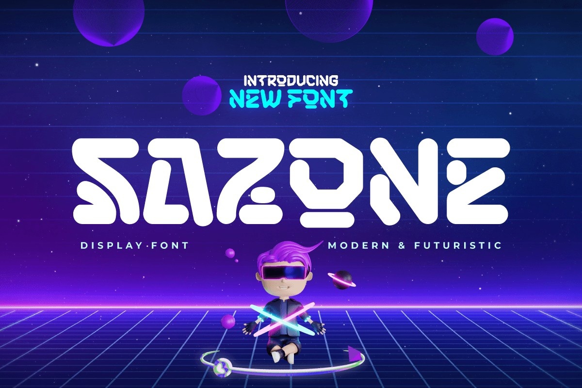 Sazone Font preview
