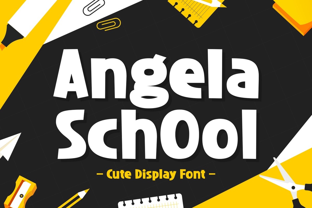 Angela School Font preview