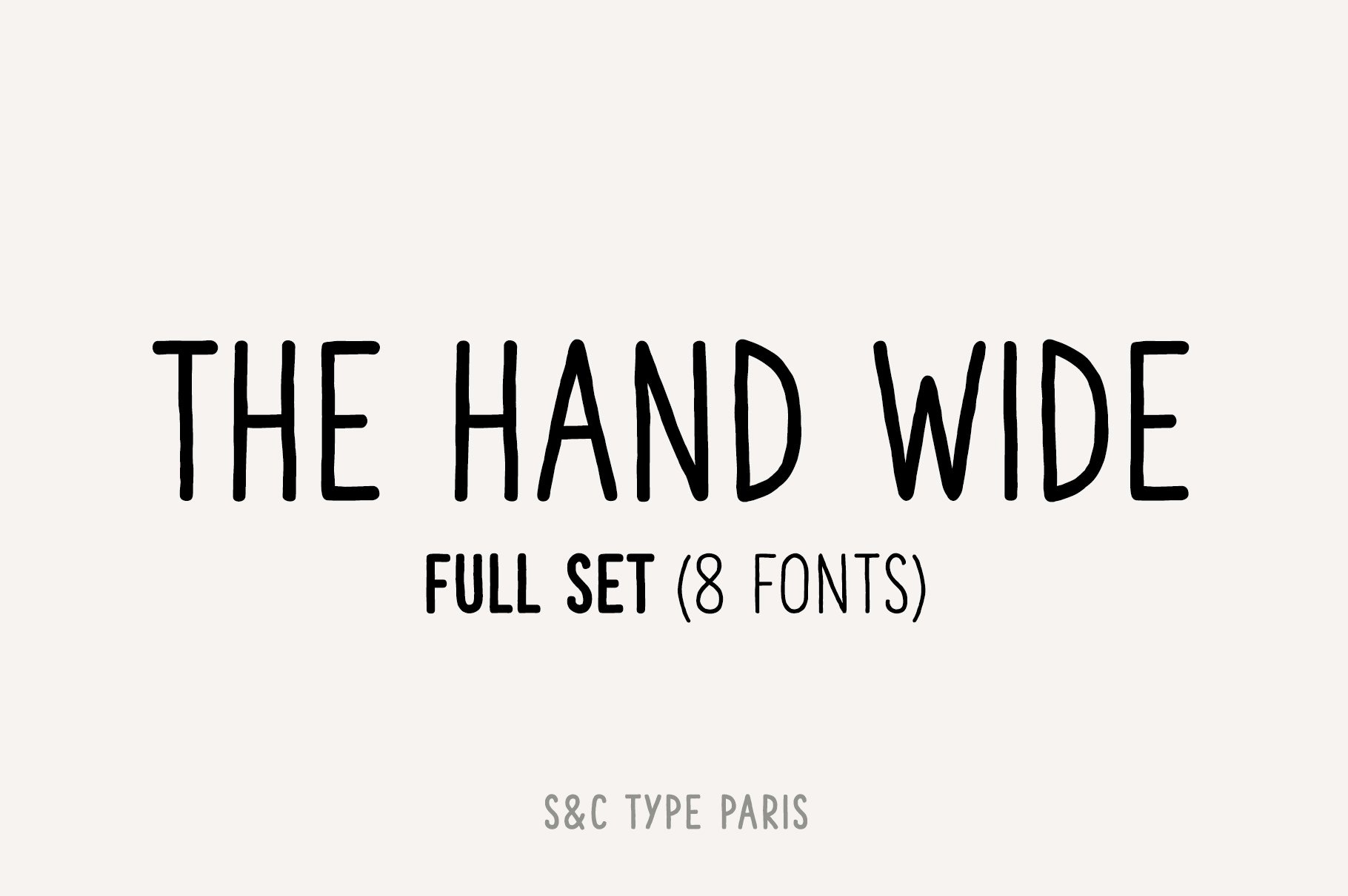The Hand Wide Semi bold Font preview