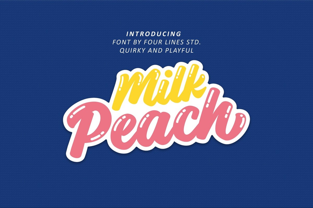 Milk Peach MilkPeachRegular Font preview
