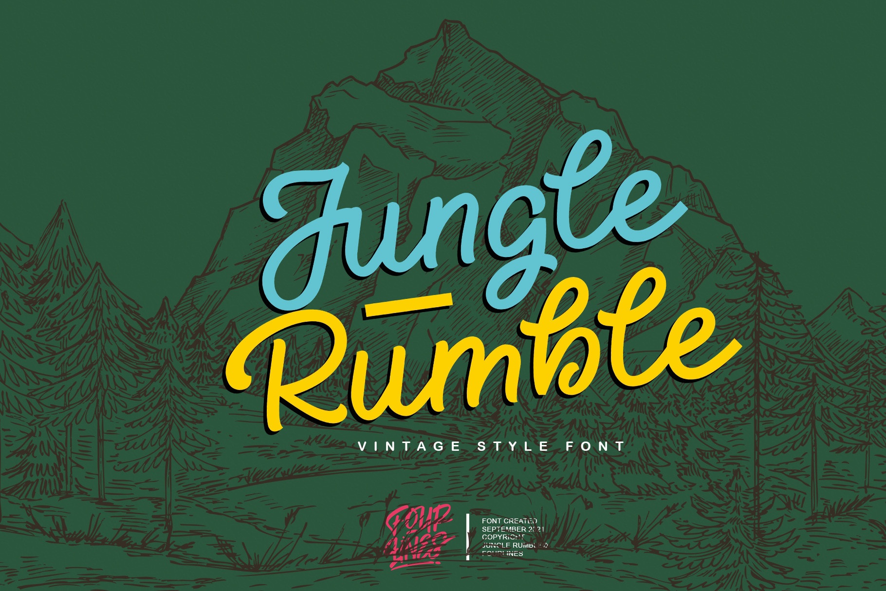Jungle Rumble Regular Font preview