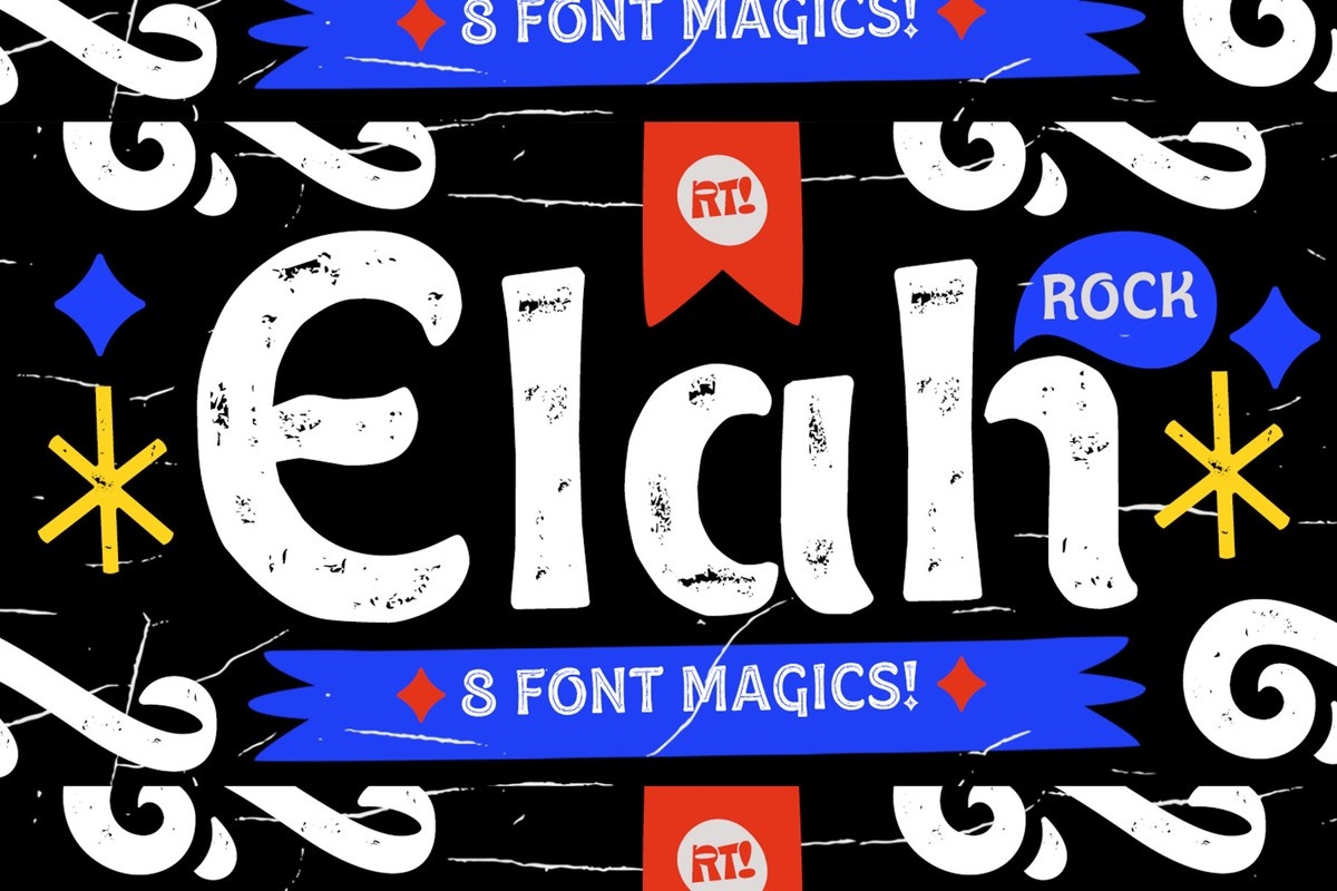 Elah Rough Regular Font preview