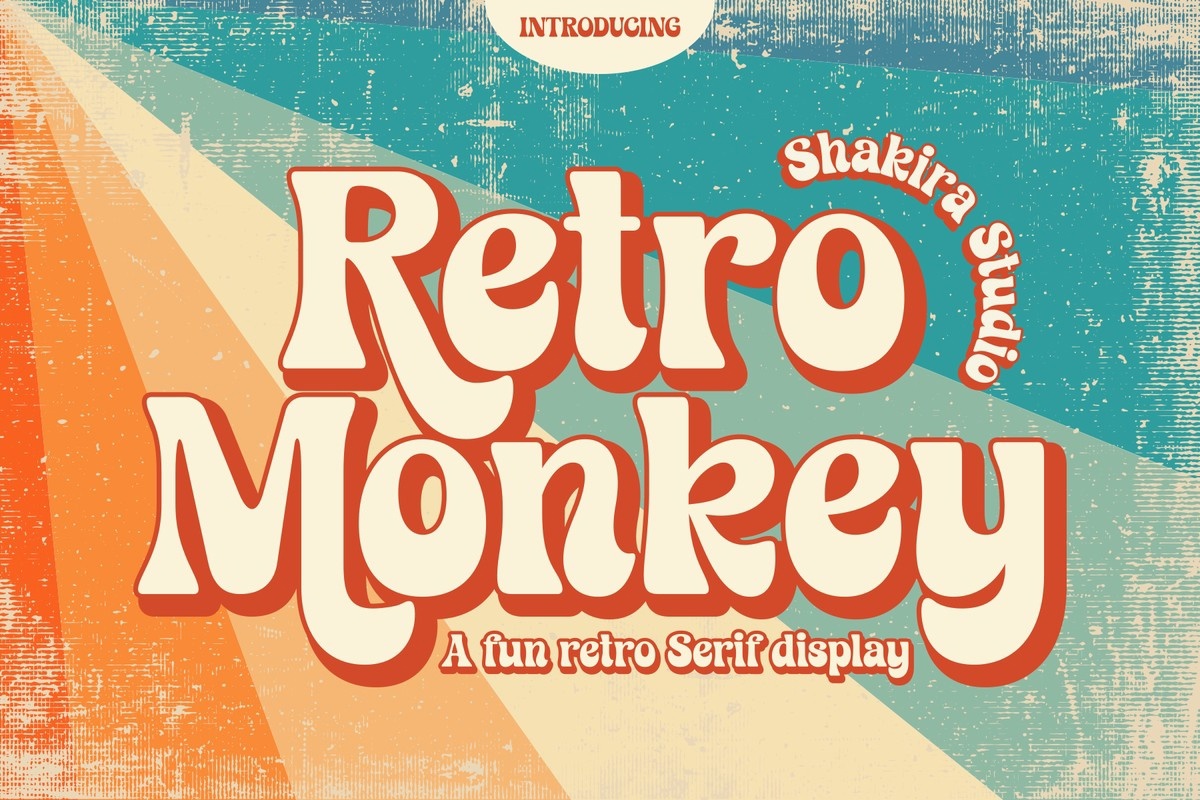Retro Monkey Italic Font preview