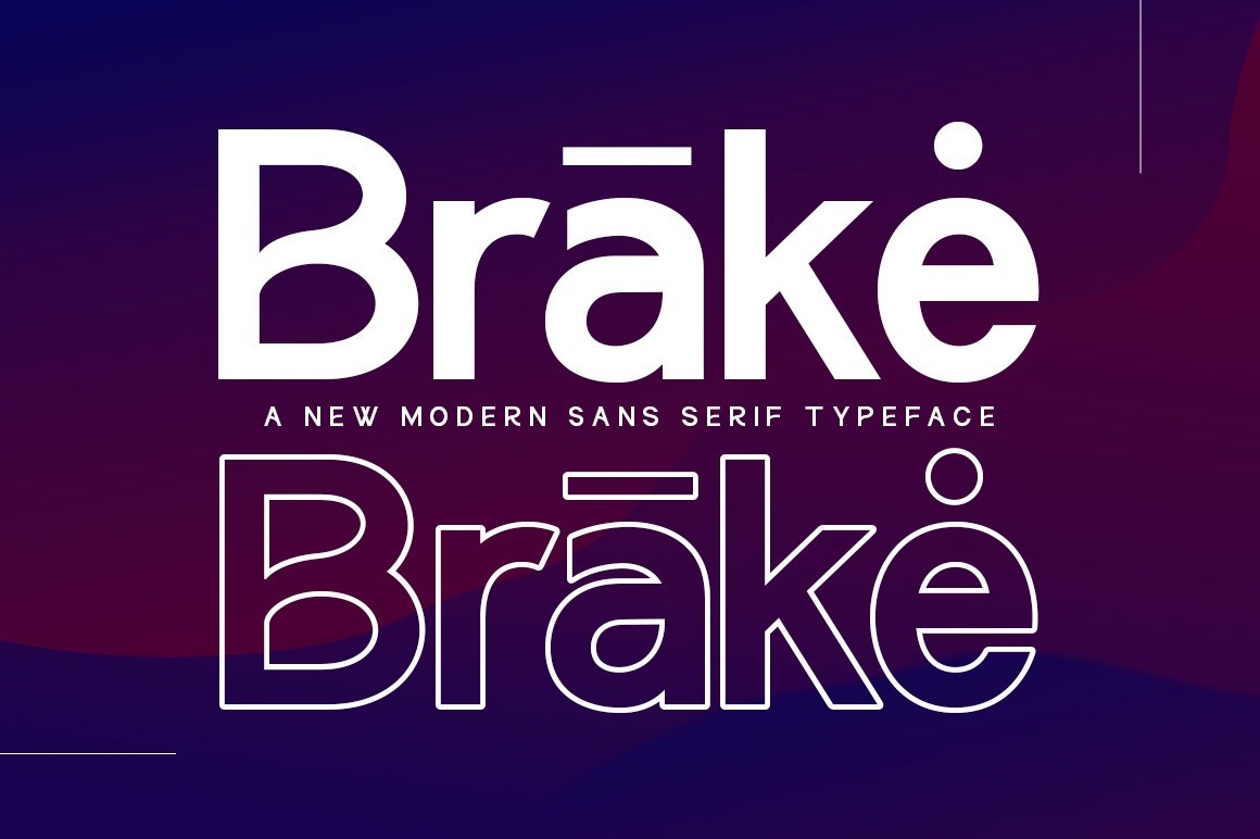 Brake Font preview