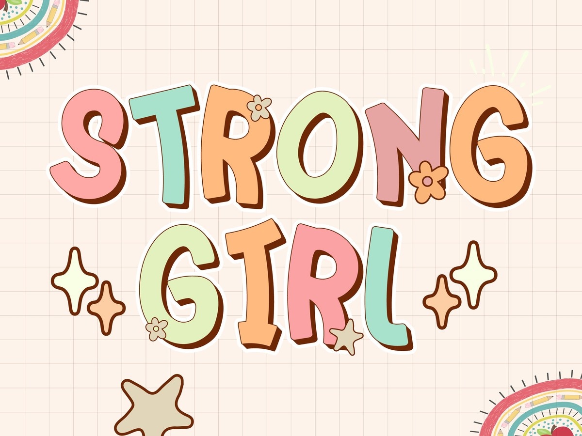 Strong Girl Brush-Regular Font preview