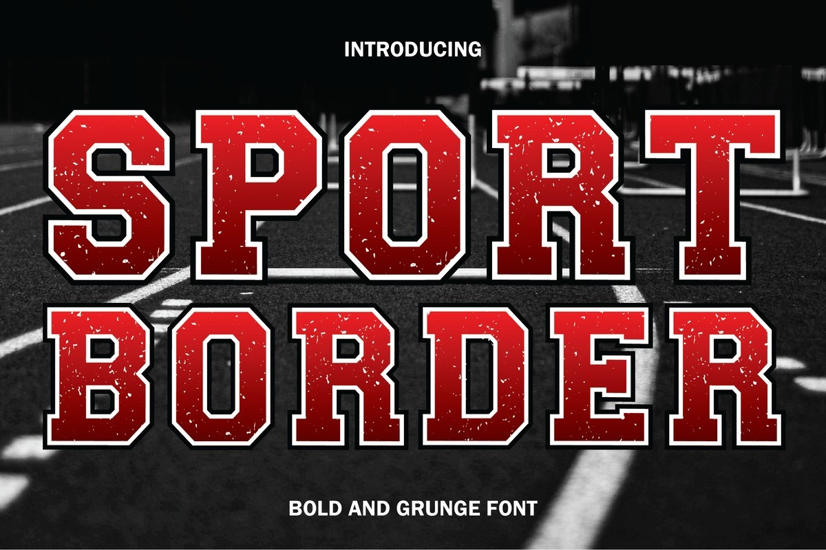 Sport Border Font preview