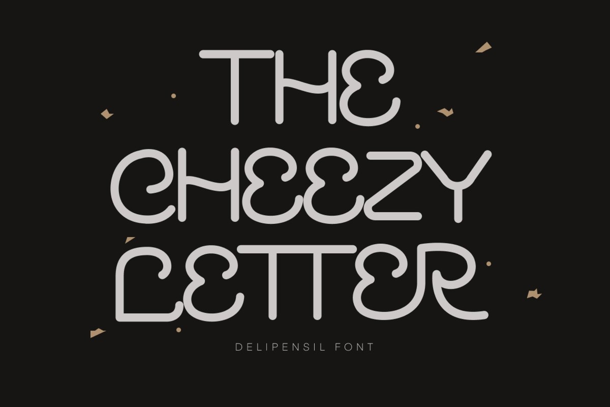 The Cheezy Letter Font preview