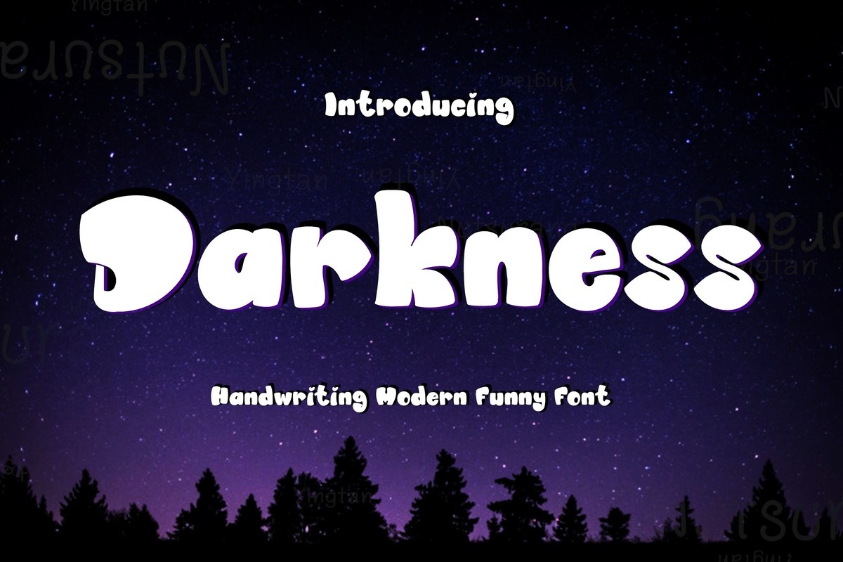 Darkness Regular Font preview