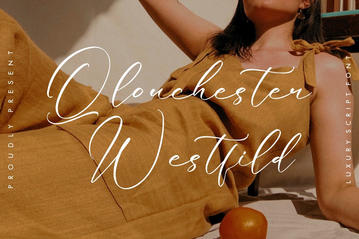 Qlouchester Westfild Font preview