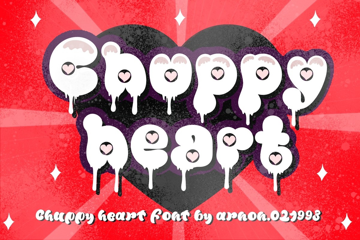 Chuppy Heart Font preview