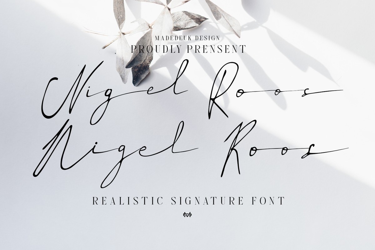 Nigel Roos Italic Font preview