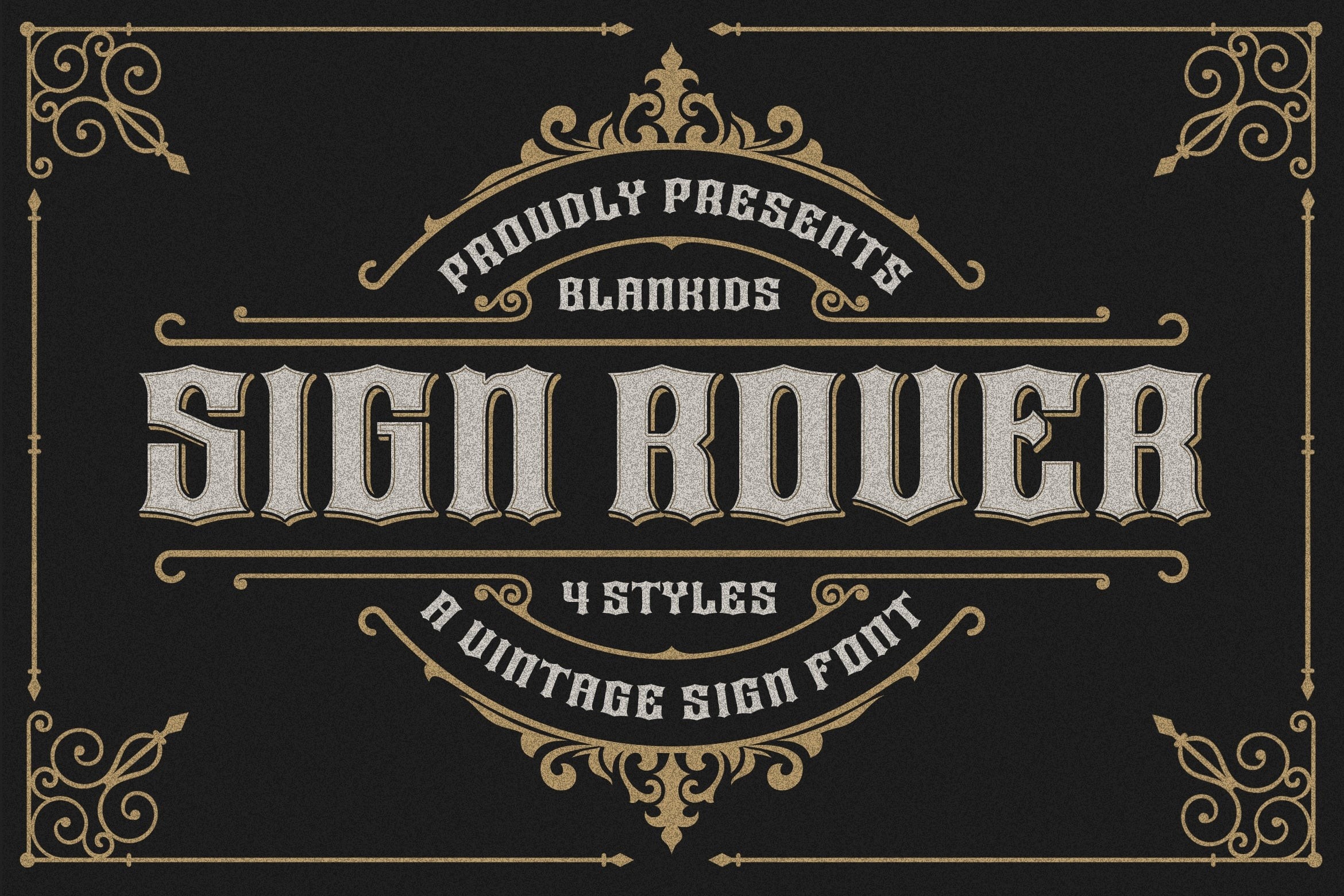 Sign Rover Layered Font preview