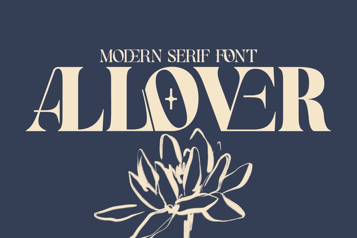 Allover Modern Regular Font preview