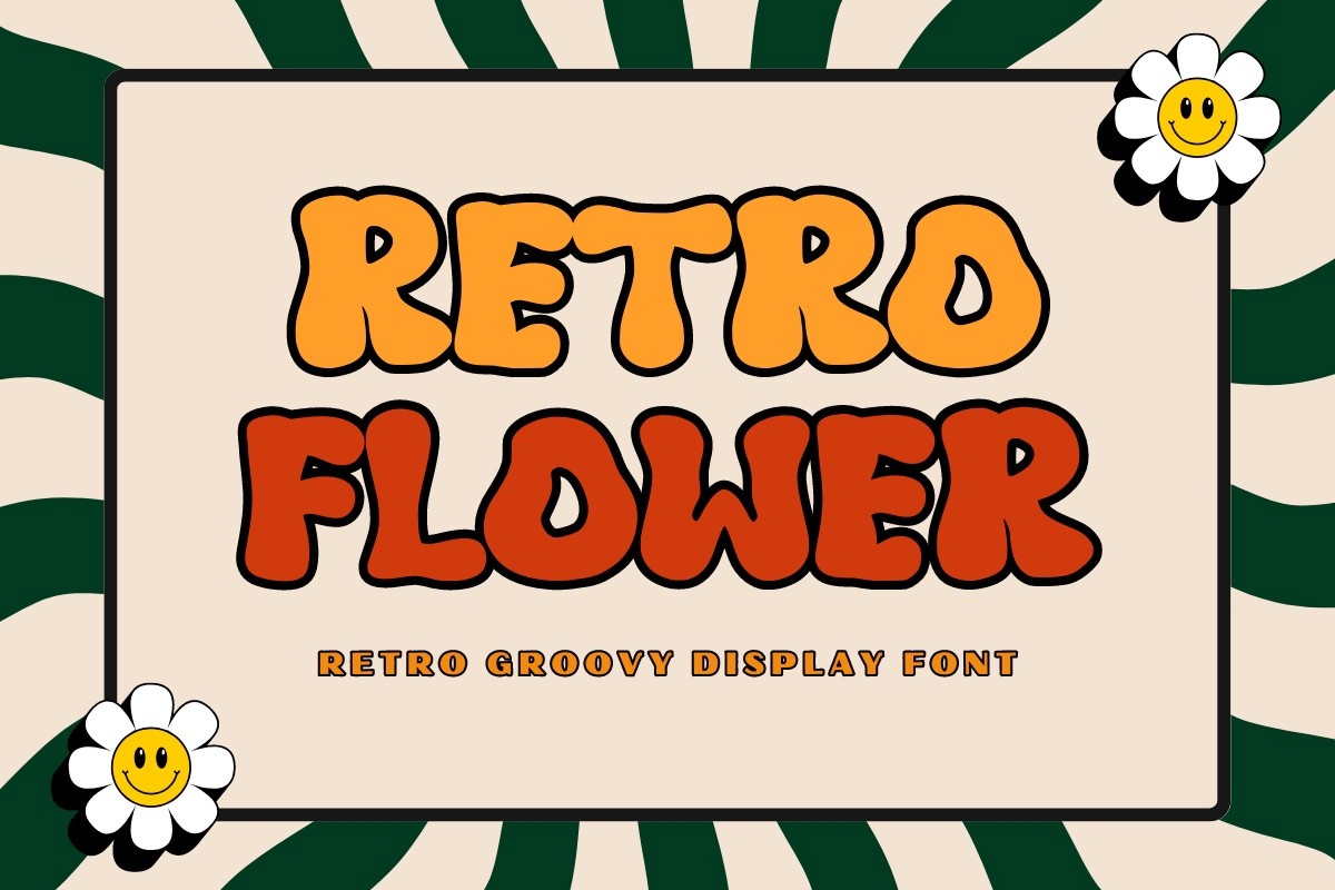 Retro Flower Font preview