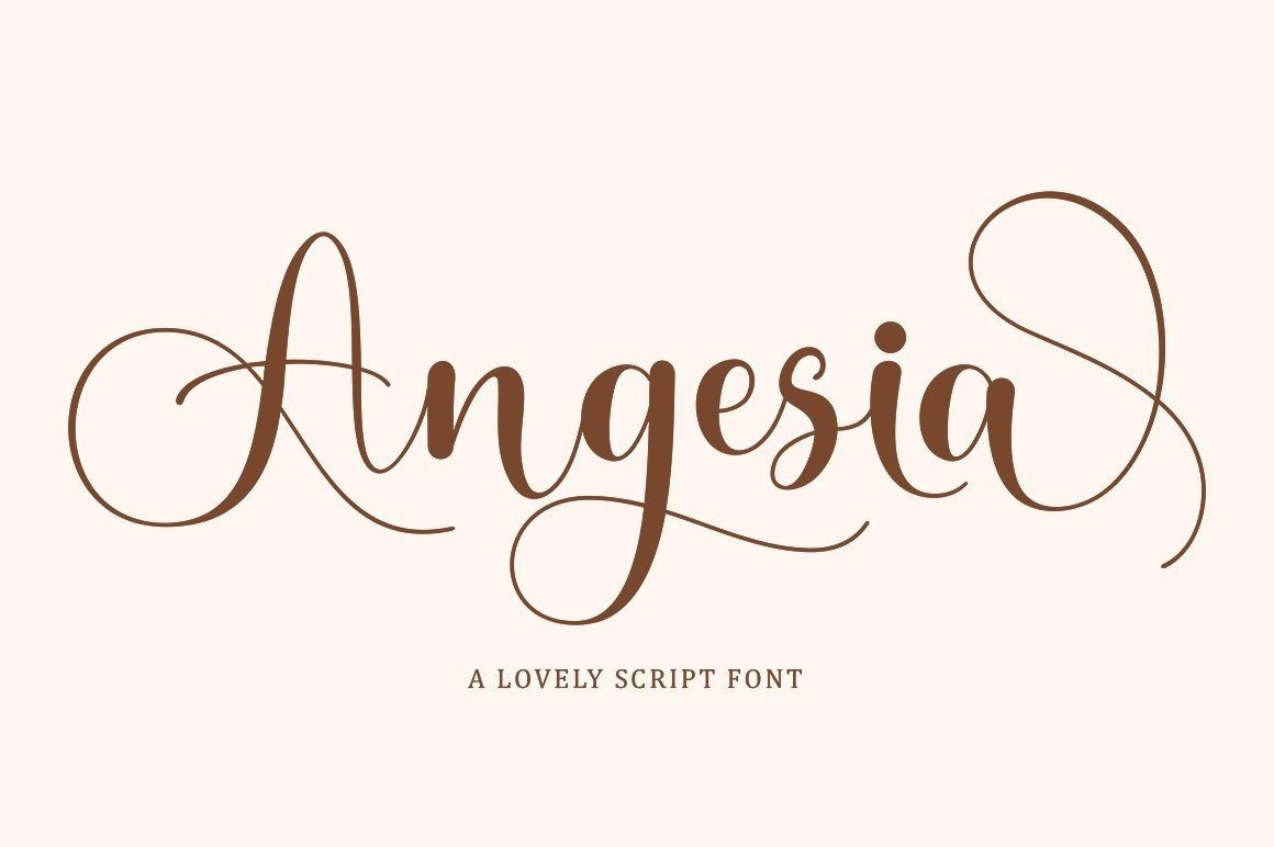 Angesia Font preview