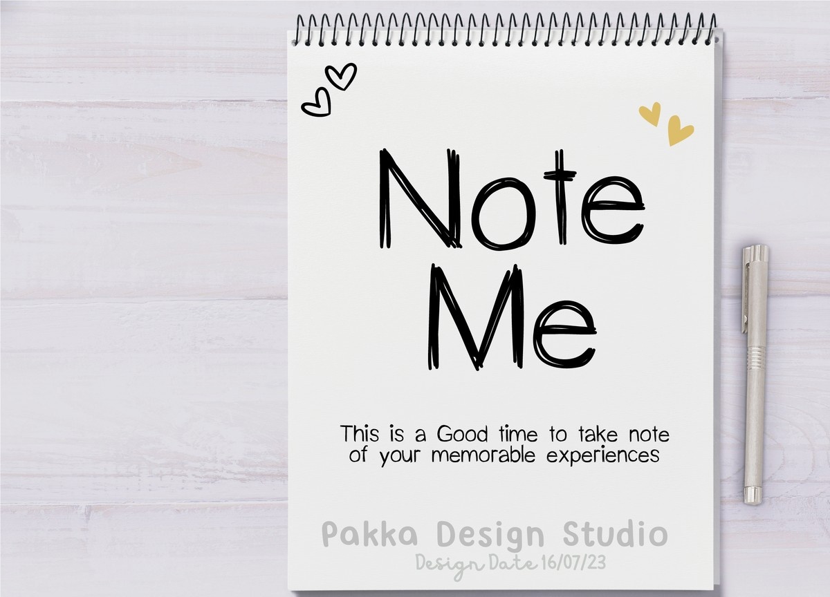 Note Me Regular Font preview