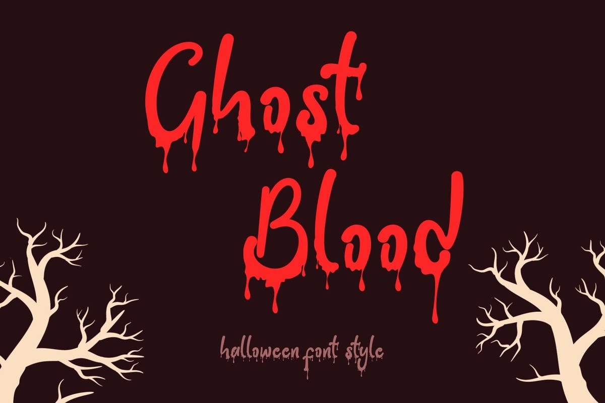 Ghost Blood Regular Font preview