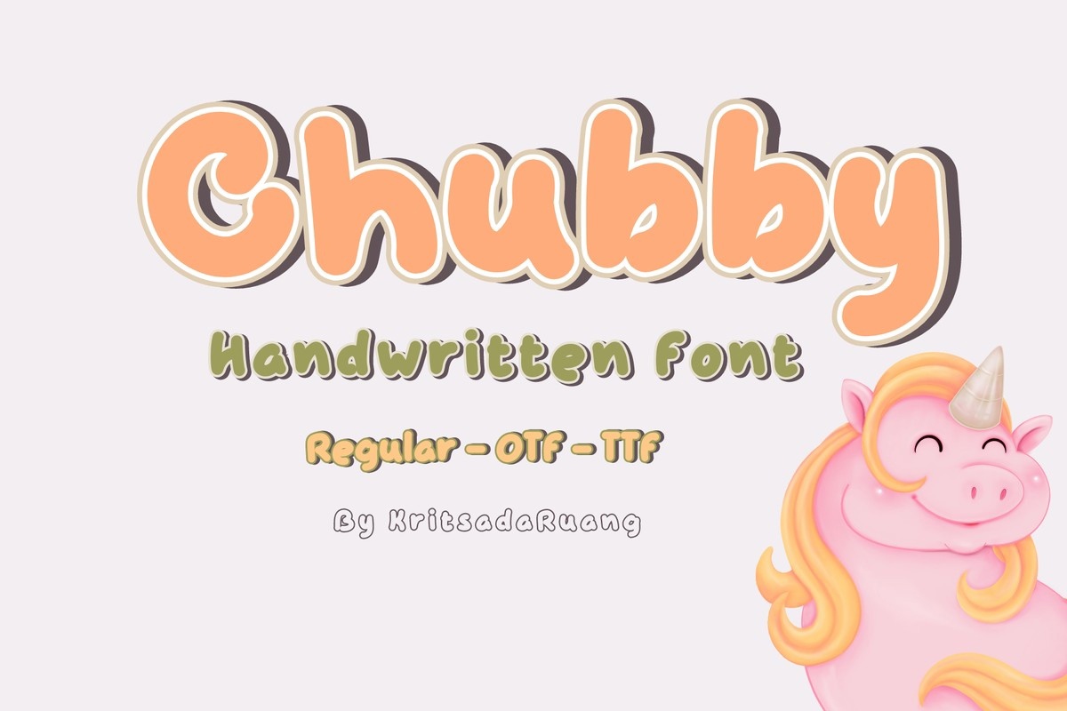 Chubby Regular Font preview