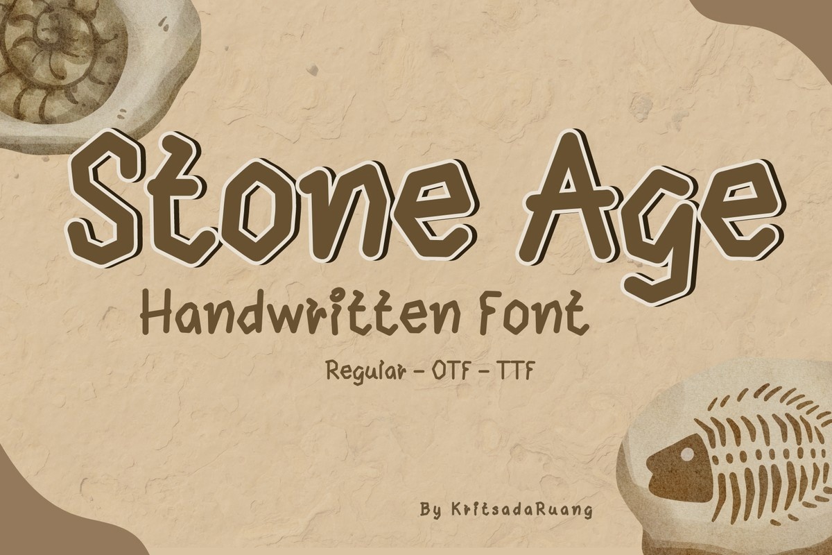 Stone Age Font preview