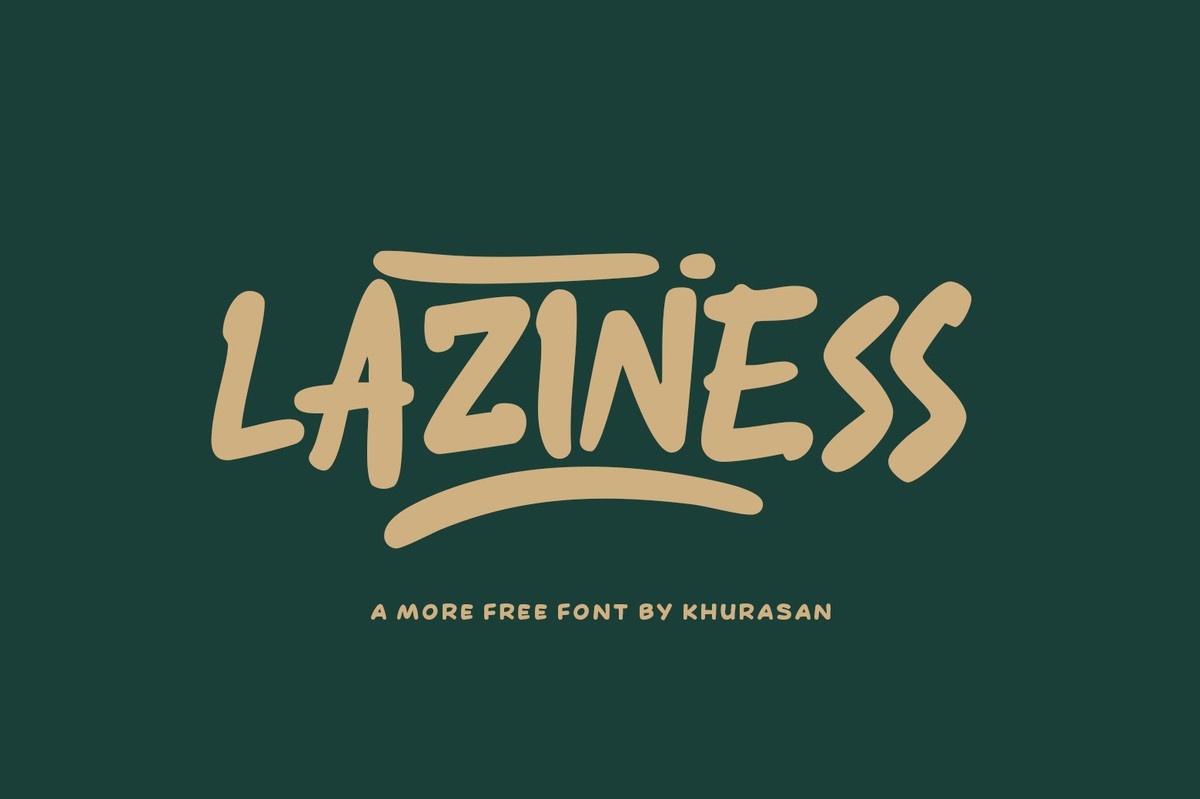 Laziness Regular Font preview