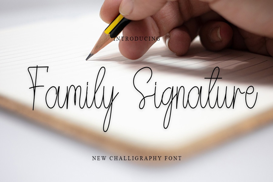 Family Signature Font preview