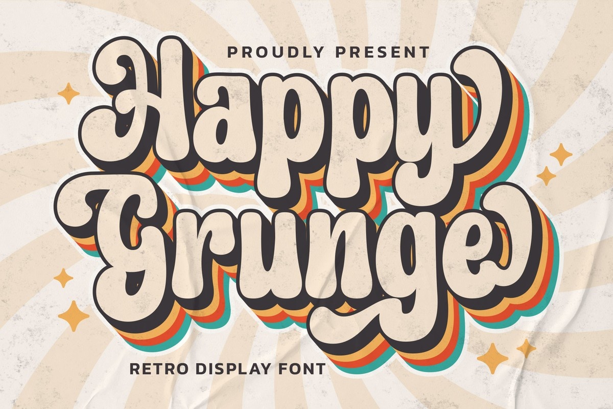 Happy Grunge Font preview