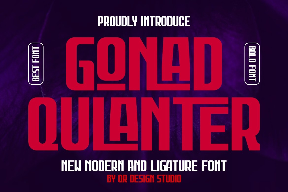 Gonad Qulanter Regular Font preview