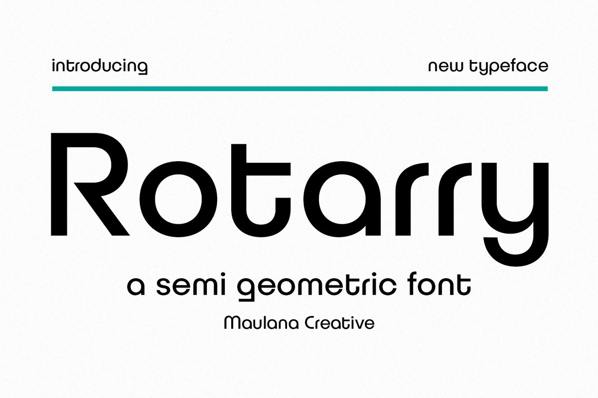 Rotarry Regular Font preview