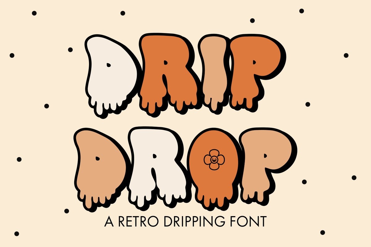 Drip Drop Regular Font preview