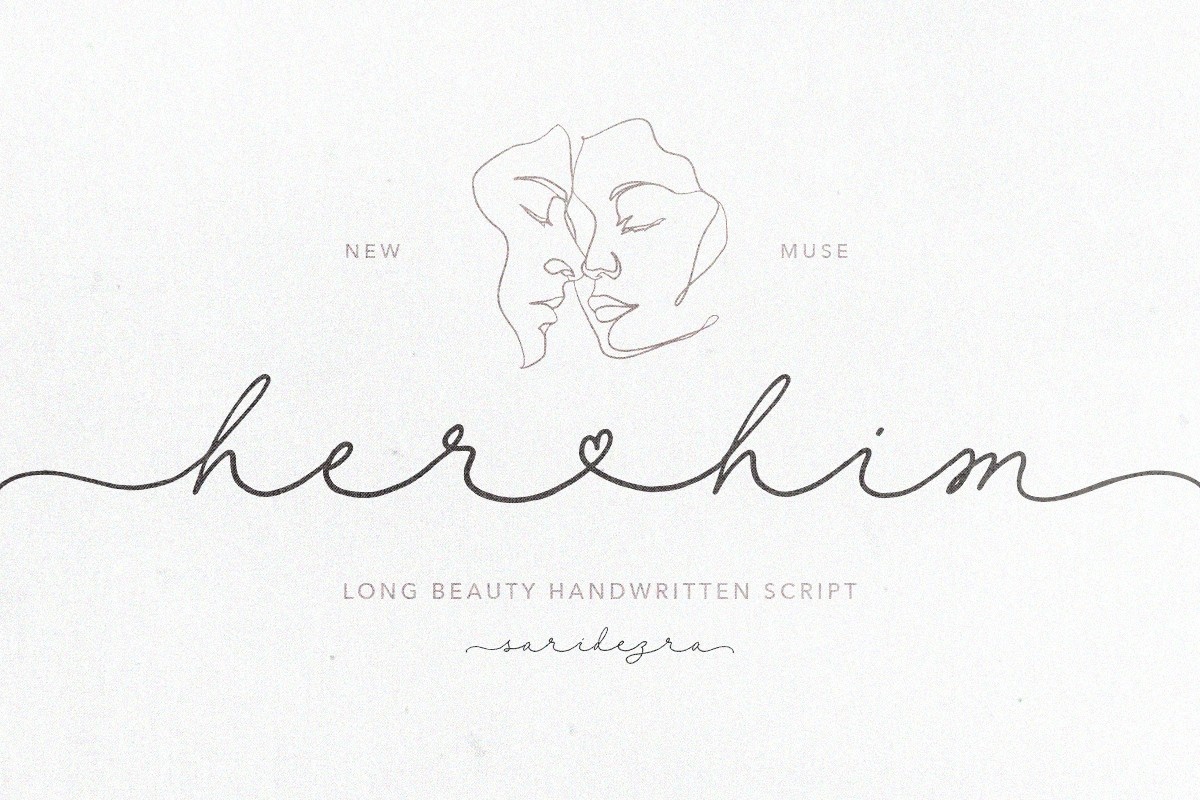 Her Him Font preview