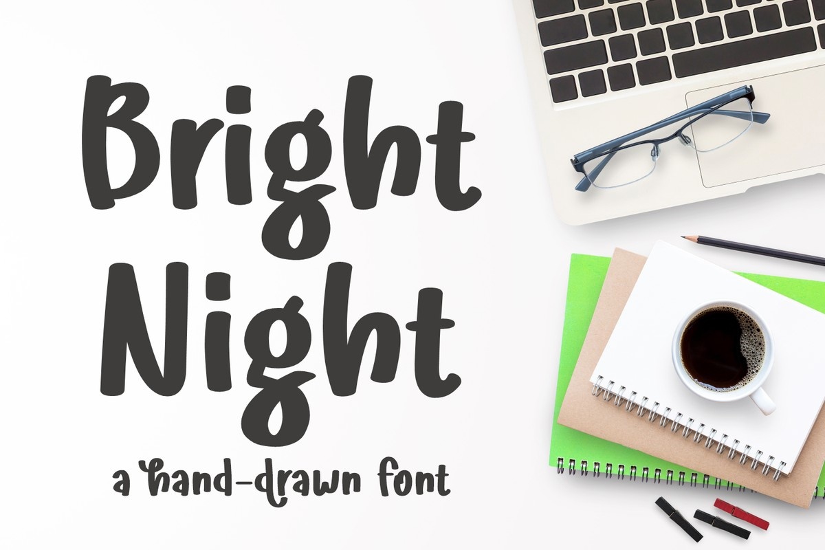 Bright Night Font preview