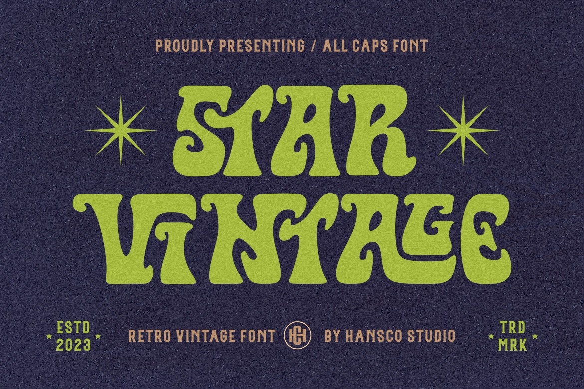 Star Vintage Font preview