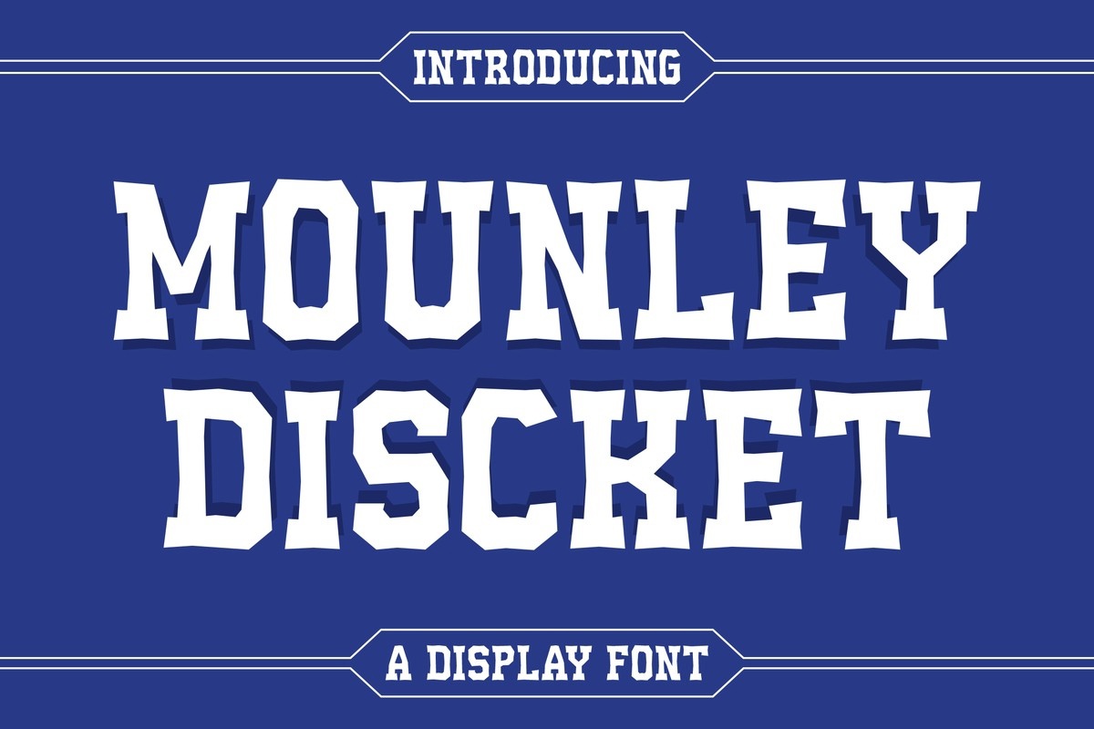 Mounley Discket Font preview