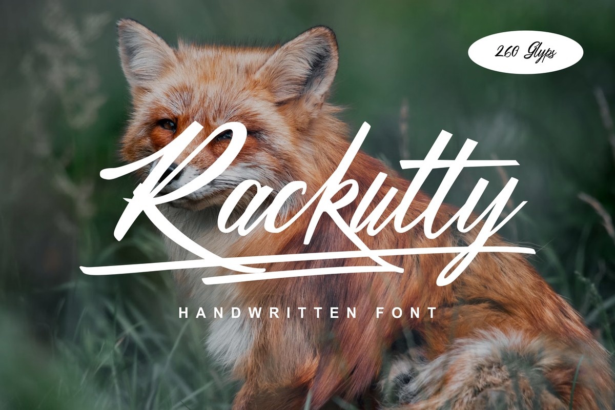 Rackutty Font preview