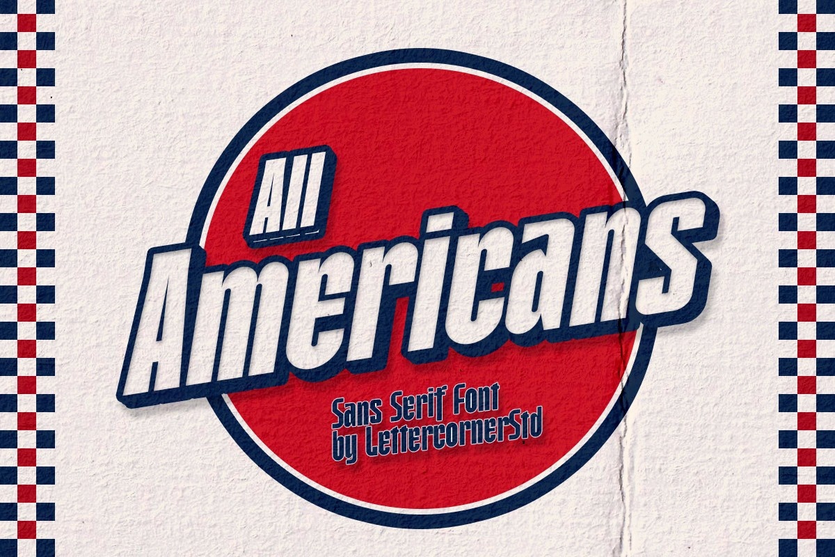 All Americans Font preview
