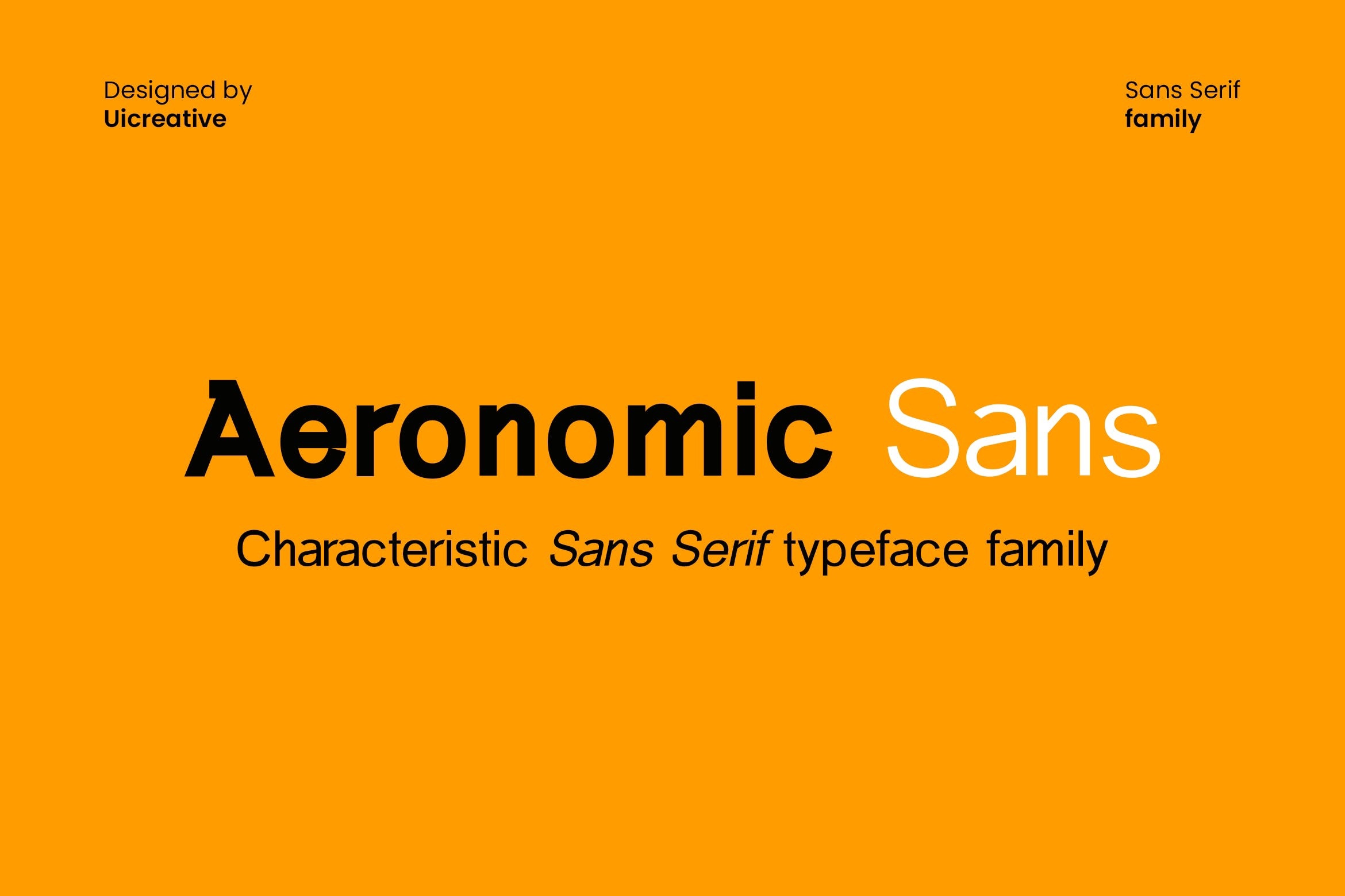 Aeronomic Sans Thin Italic Font preview