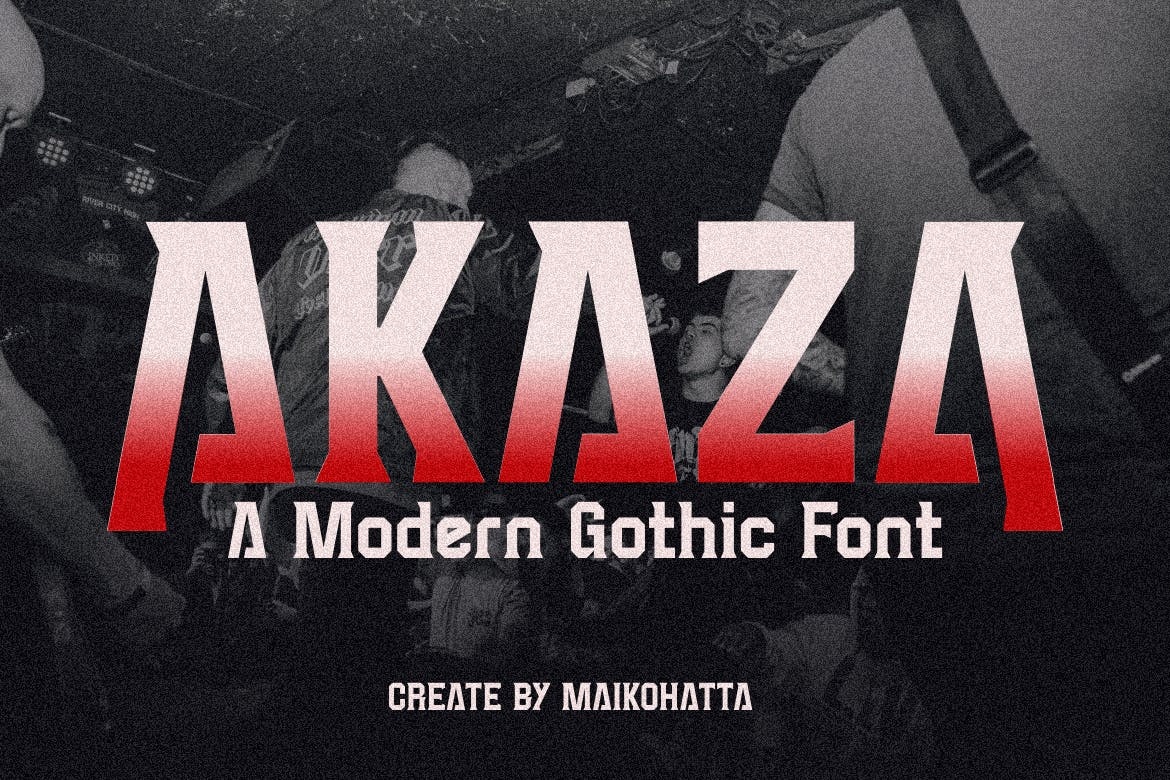 Akaza Regular Font preview