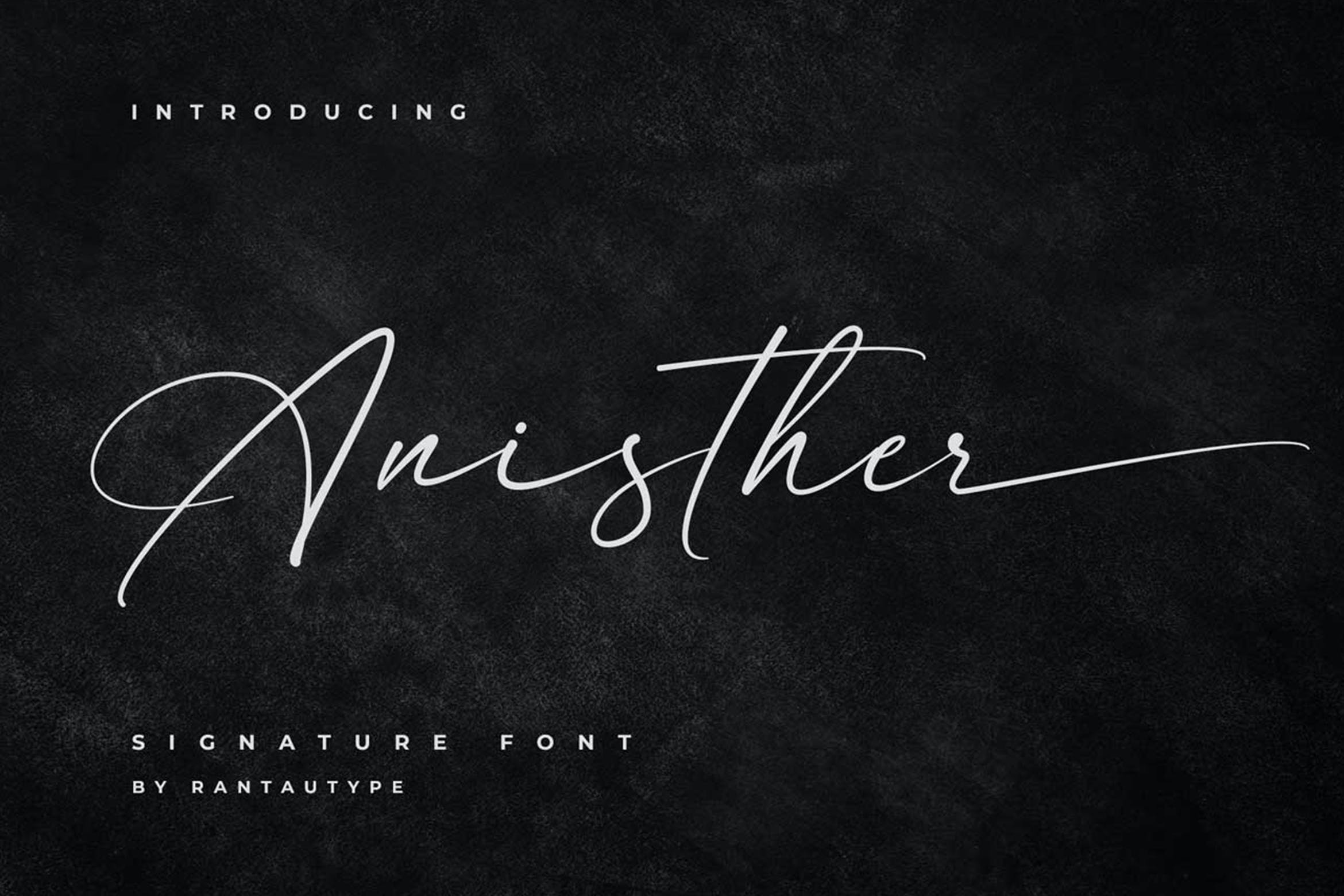 Anisther Regular Font preview